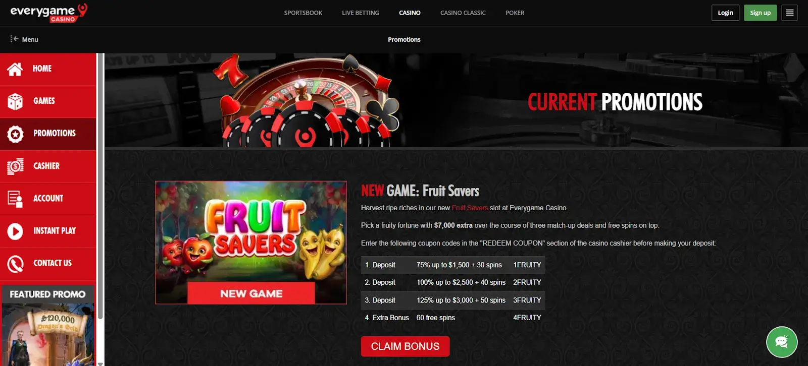 EveryGame Casino Promotions Canada