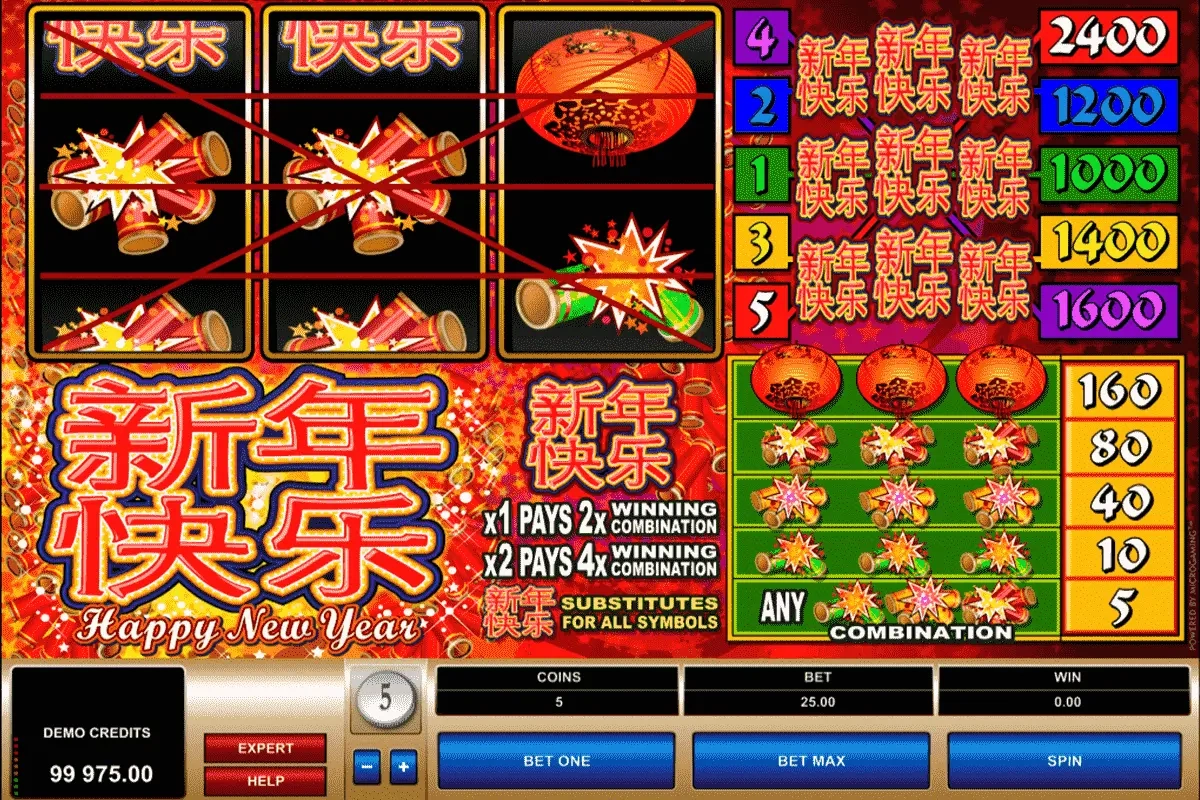 new year slot games happy new year